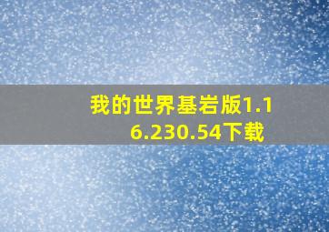 我的世界基岩版1.16.230.54下载