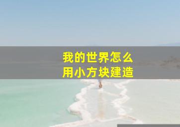 我的世界怎么用小方块建造