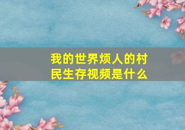 我的世界烦人的村民生存视频是什么