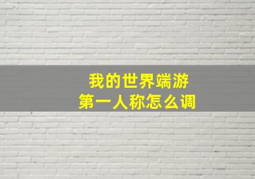 我的世界端游第一人称怎么调