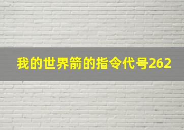 我的世界箭的指令代号262