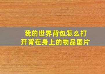 我的世界背包怎么打开背在身上的物品图片