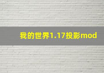 我的世界1.17投影mod