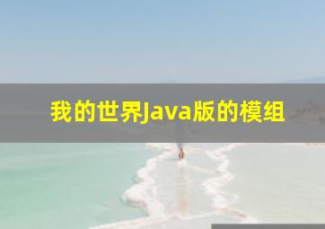 我的世界Java版的模组