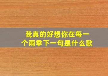 我真的好想你在每一个雨季下一句是什么歌