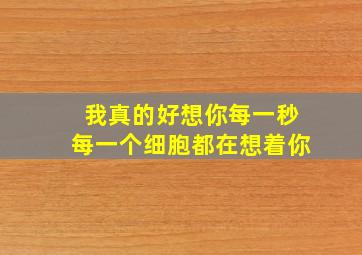 我真的好想你每一秒每一个细胞都在想着你