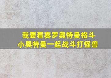 我要看赛罗奥特曼格斗小奥特曼一起战斗打怪兽