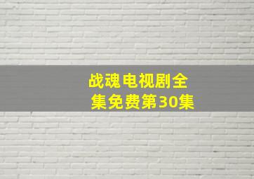 战魂电视剧全集免费第30集