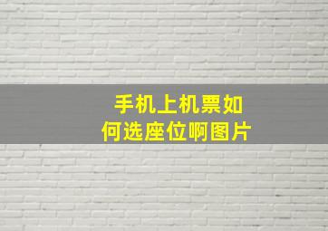 手机上机票如何选座位啊图片