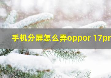 手机分屏怎么弄oppor 17pro