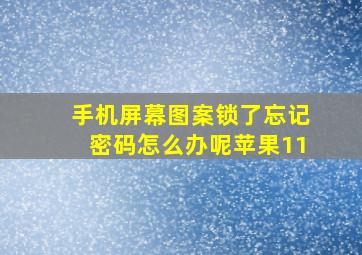 手机屏幕图案锁了忘记密码怎么办呢苹果11