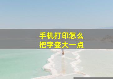 手机打印怎么把字变大一点