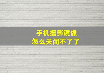 手机摄影镜像怎么关闭不了了