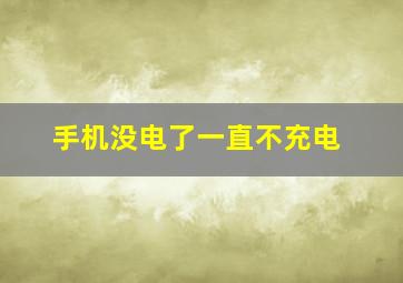 手机没电了一直不充电