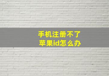 手机注册不了苹果id怎么办