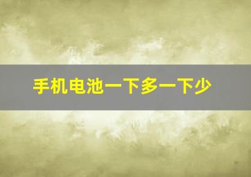 手机电池一下多一下少