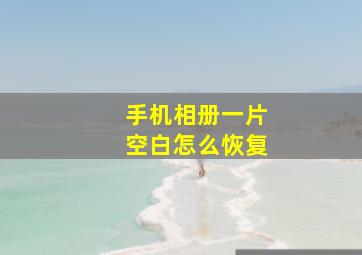 手机相册一片空白怎么恢复