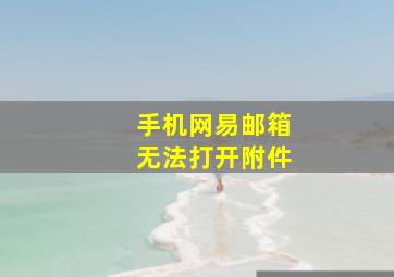 手机网易邮箱无法打开附件