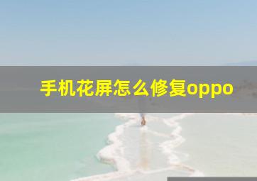 手机花屏怎么修复oppo