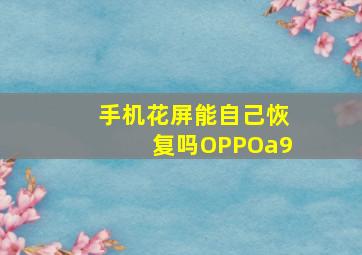 手机花屏能自己恢复吗OPPOa9