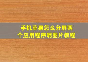 手机苹果怎么分屏两个应用程序呢图片教程