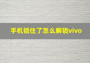 手机锁住了怎么解锁vivo