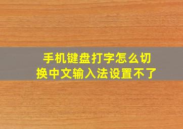 手机键盘打字怎么切换中文输入法设置不了