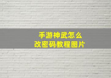 手游神武怎么改密码教程图片