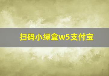 扫码小绿盒w5支付宝