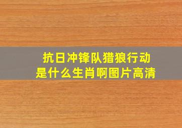 抗日冲锋队猎狼行动是什么生肖啊图片高清