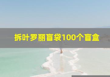 拆叶罗丽盲袋100个盲盒