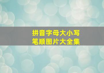 拼音字母大小写笔顺图片大全集