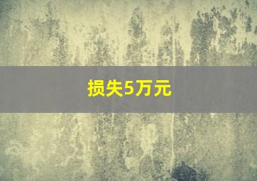 损失5万元