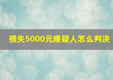 损失5000元嫌疑人怎么判决