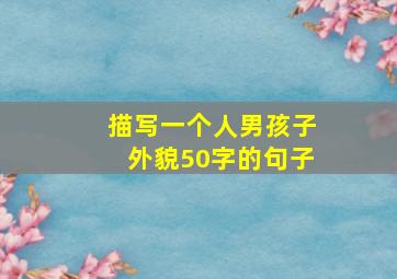 描写一个人男孩子外貌50字的句子