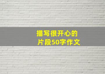 描写很开心的片段50字作文