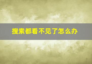 搜索都看不见了怎么办