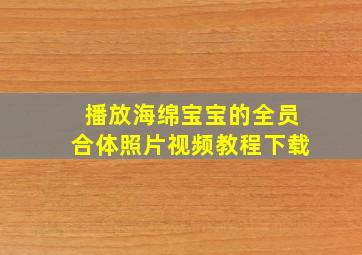 播放海绵宝宝的全员合体照片视频教程下载