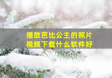 播放芭比公主的照片视频下载什么软件好