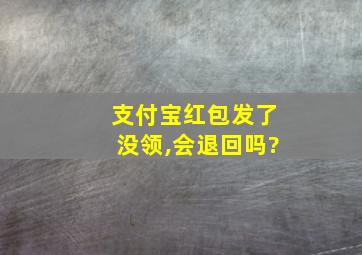 支付宝红包发了没领,会退回吗?