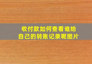 收付款如何查看谁给自己的转账记录呢图片