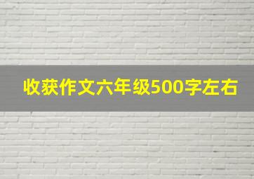 收获作文六年级500字左右