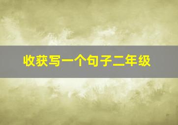 收获写一个句子二年级