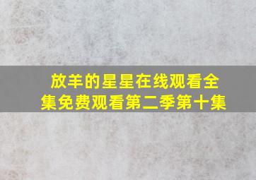 放羊的星星在线观看全集免费观看第二季第十集