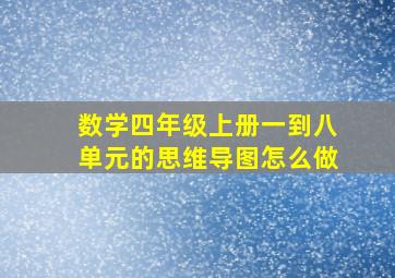 数学四年级上册一到八单元的思维导图怎么做