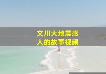 文川大地震感人的故事视频