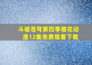 斗破苍穹第四季樱花动漫12集免费观看下载