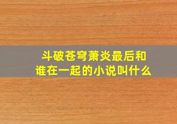 斗破苍穹萧炎最后和谁在一起的小说叫什么