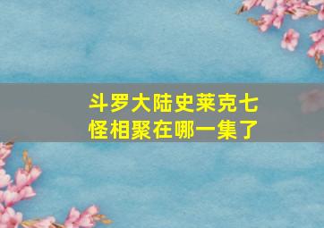 斗罗大陆史莱克七怪相聚在哪一集了