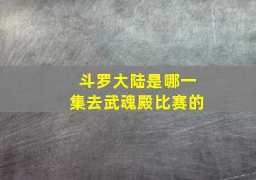 斗罗大陆是哪一集去武魂殿比赛的